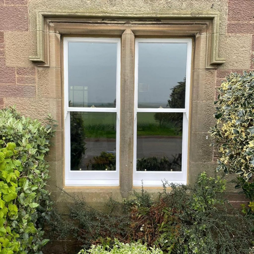 Dunbar upgraded and painted sash windows exterior